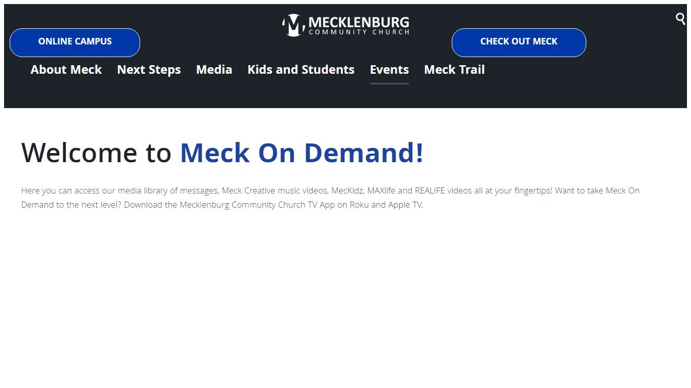 Media | Mecklenburg Community Church